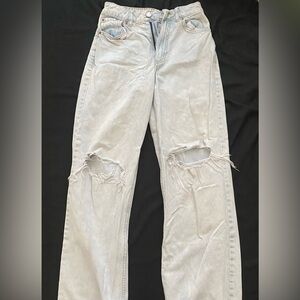 Garage light wash wide leg jeans